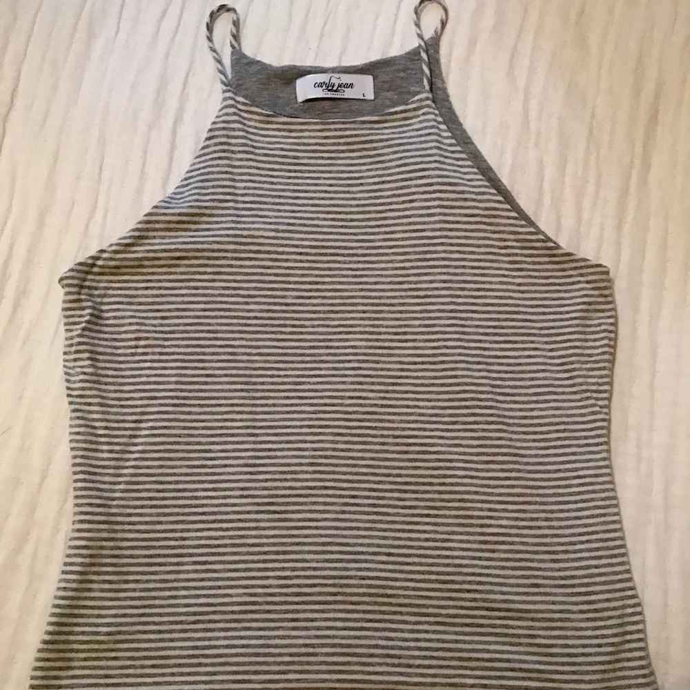 Carly Jean Los Angeles Meg tank grey stripe L